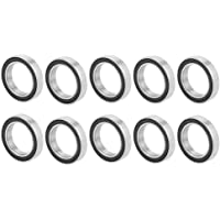 Los mejores  - 10Pcs 6803-2RS Rodamientos de Bolas 17mmx26mmx5mm Rodamientos Rígidos de Doble Sellado Rodamientos de Bolas de Acero de…